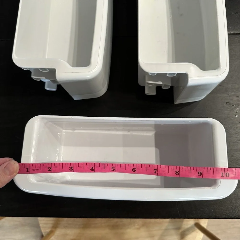 (3) GE Profile Refrigerator Door Shelf Bin White# 200D4635 Freezer Shelves